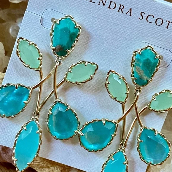 πΊπHPππΊ NWT Kendra Scott Gwyneth Gold Statement Earrings - Picture 6 of 12